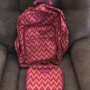Vera Bradley backpack and lunchbox